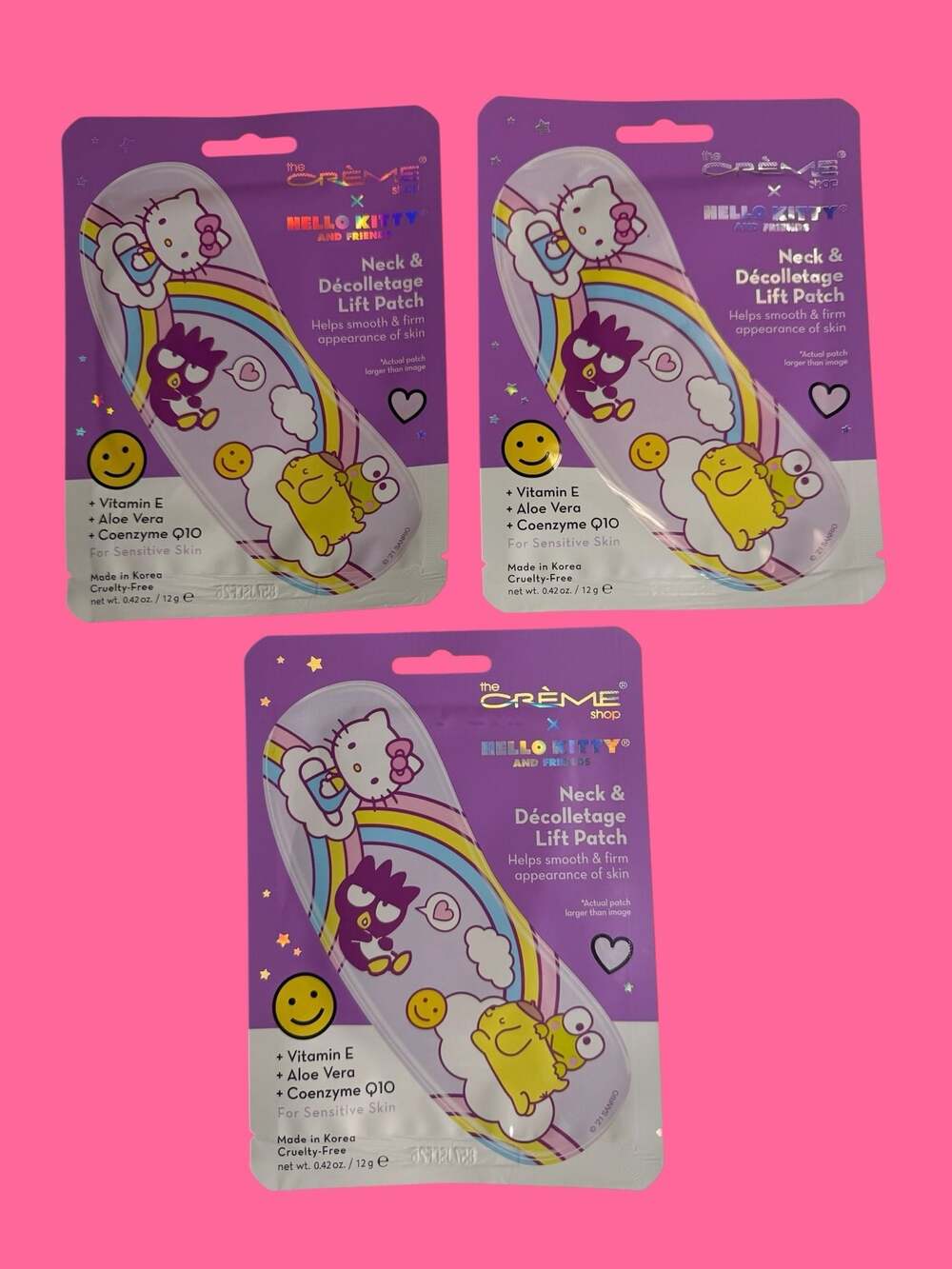 The Crème Shop x Hello Kitty and Friends Neck & Décolletage Lift Patch